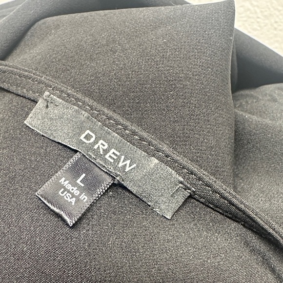 Anthropologie DREW Surplice Jumpsuit Sleeveless V-Neck Collared Black Size Large - Picture 7 of 8